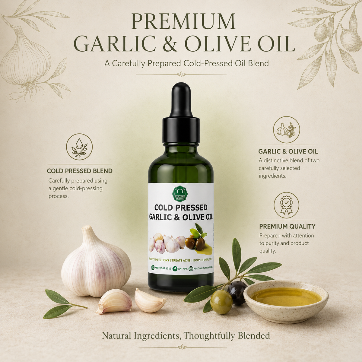 Cold Pressed Garlic & Olive Oil