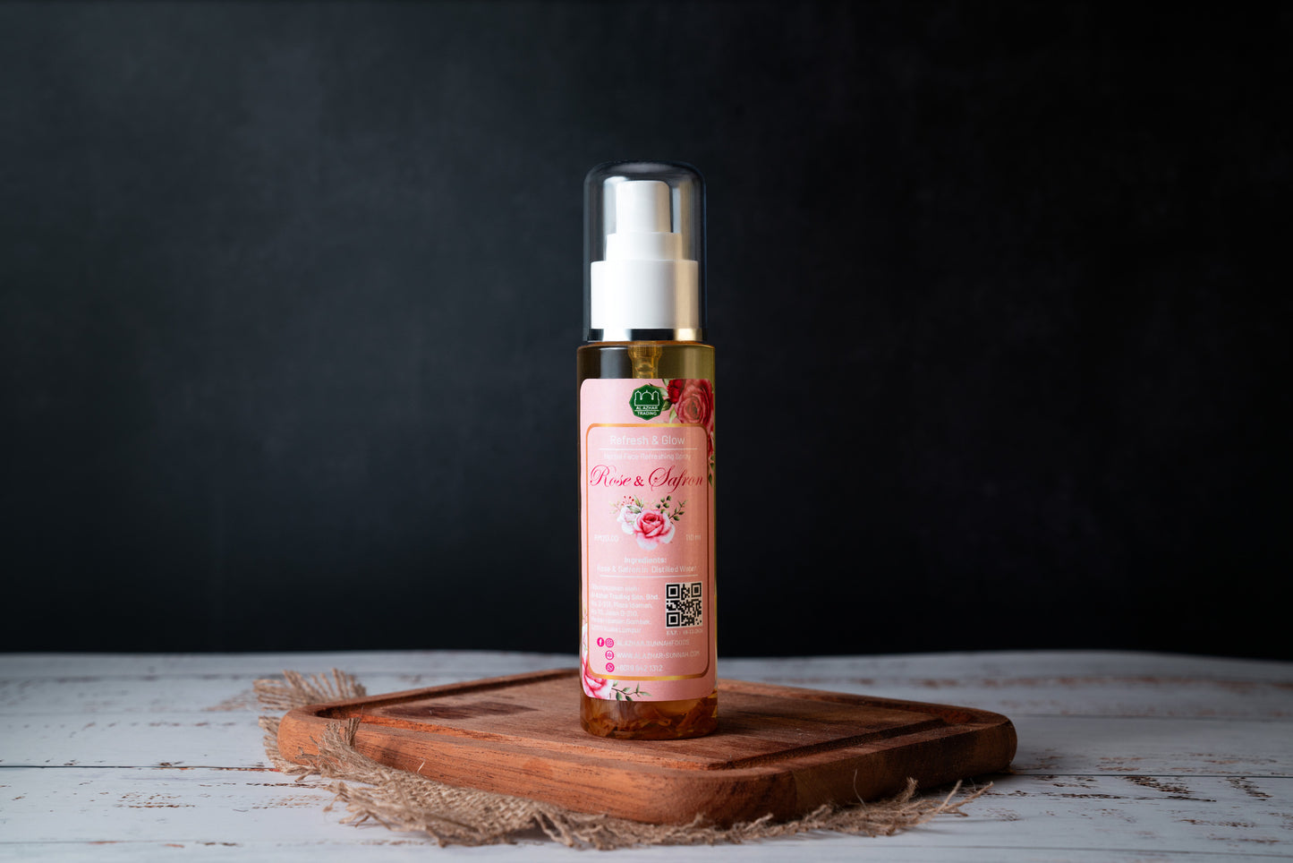 Saffron & Rose Water Herbal Face Refreshing Spray 100ml