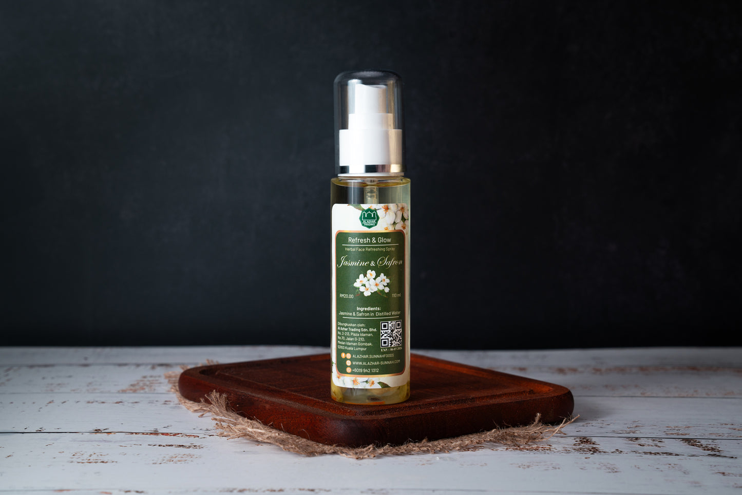 Saffron & Jasmine Water Herbal Face Refreshing Spray 100ml