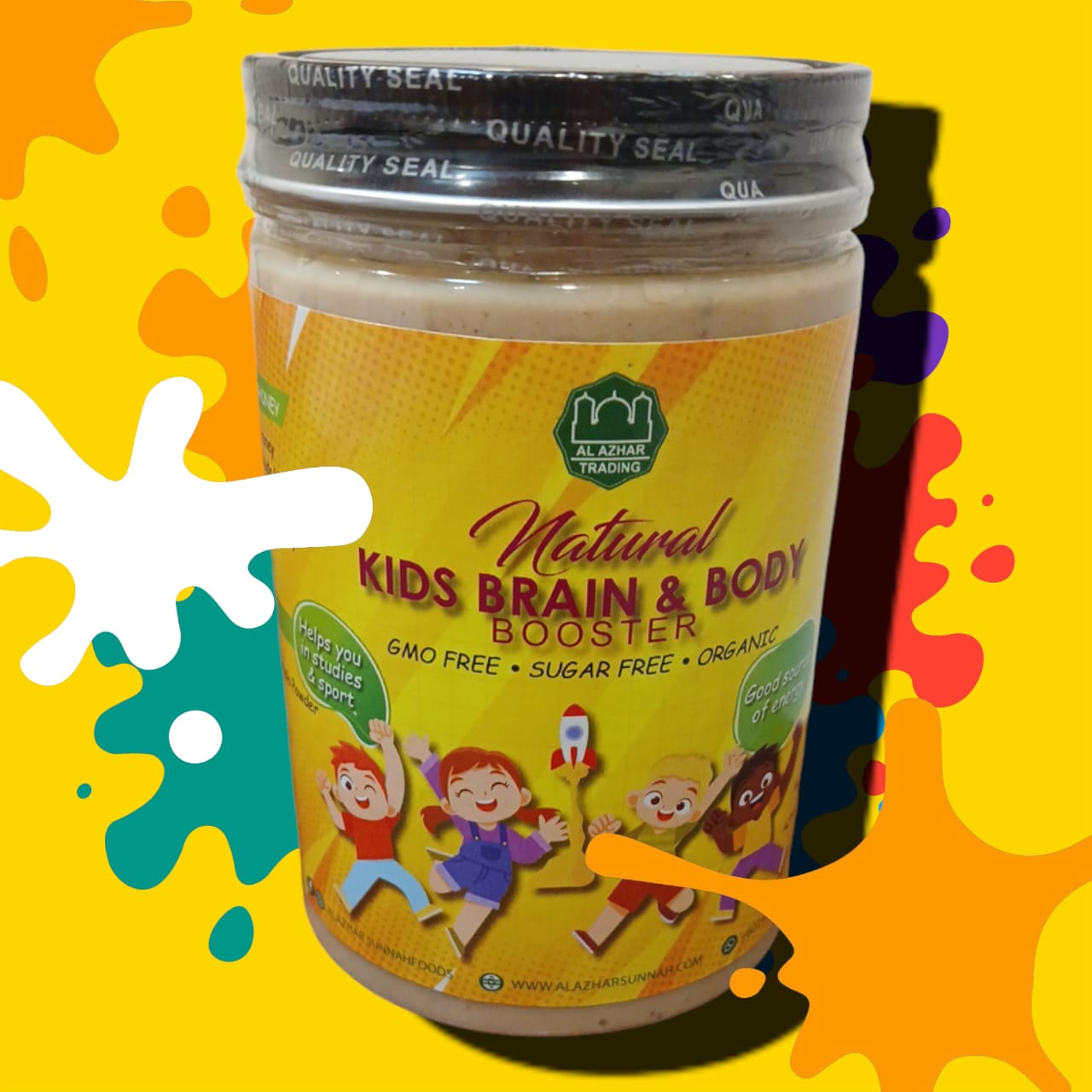 Natural Kids Brain &amp; Body Booster For Healthy and Happy Kids GMO Free, Sugar Free, Organic