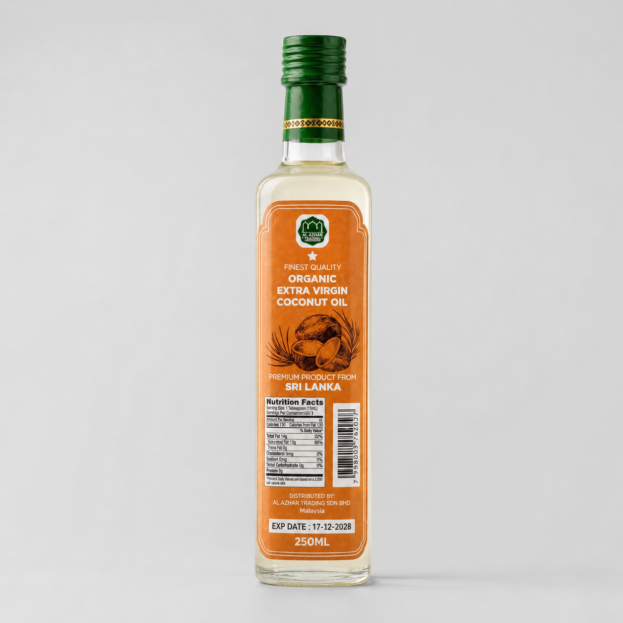 Organic Extra Virgin Coconut Oil 250ml