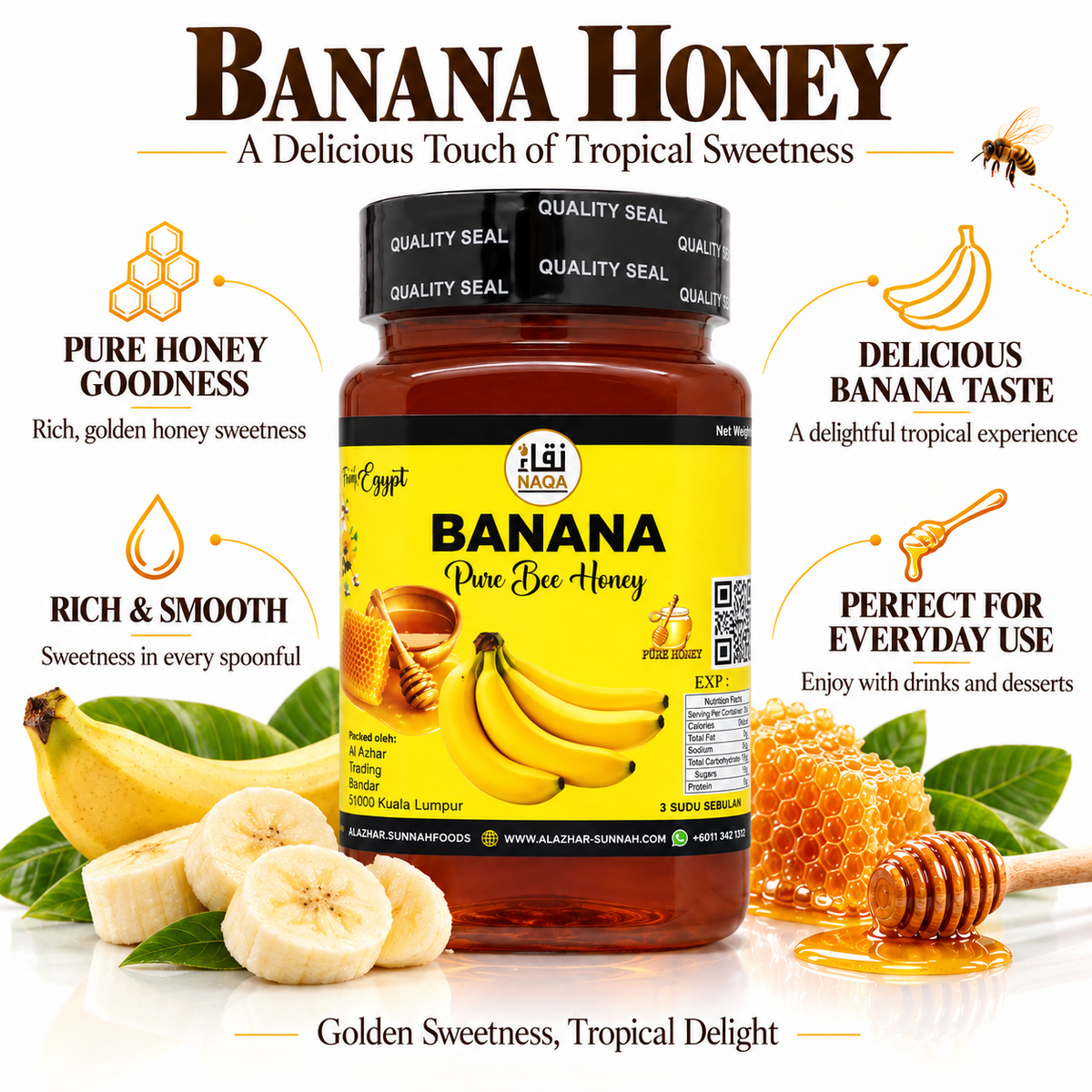 Banana Pure Bee Honey