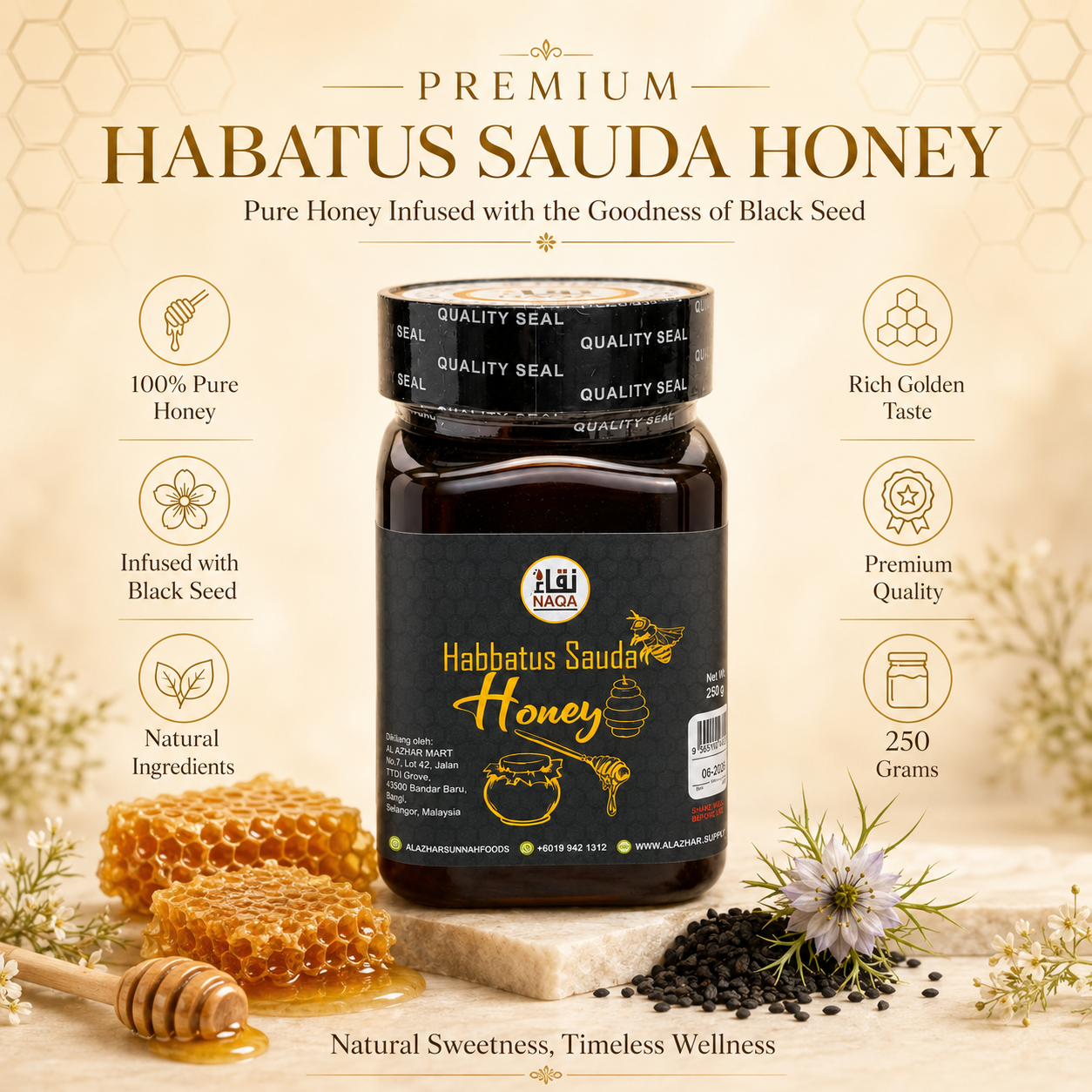 NAQA Black Seed Honey from Egypt