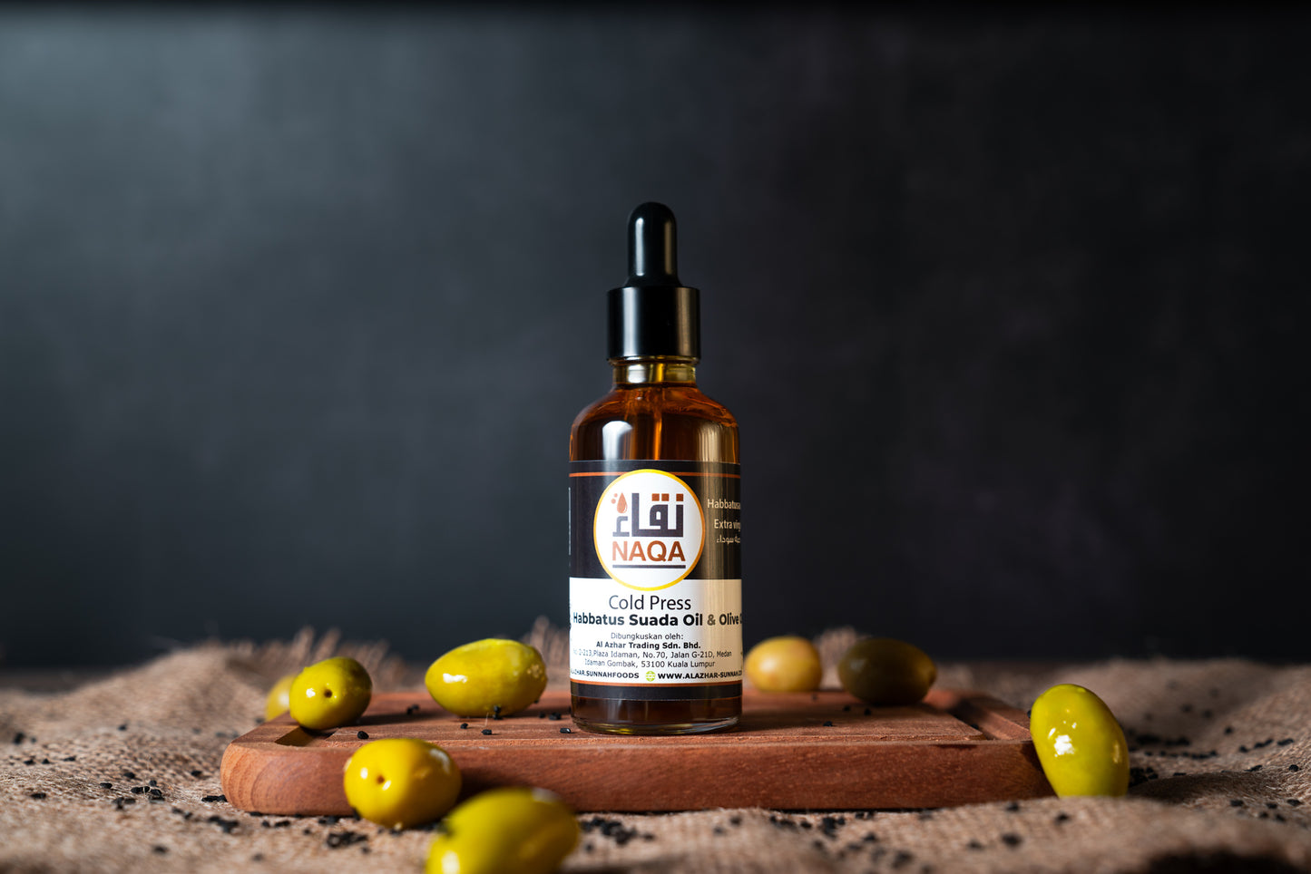 Naqa cold press habbatu Sauda oil with olive oil