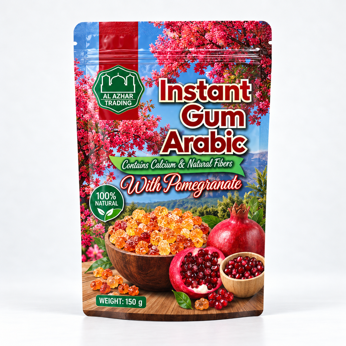 Instant Gum Arabic with Pomegranate