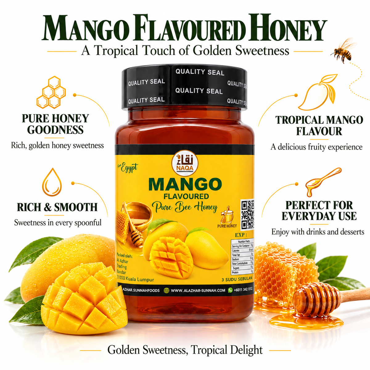 Mango Flavoured Pure Bee Honey