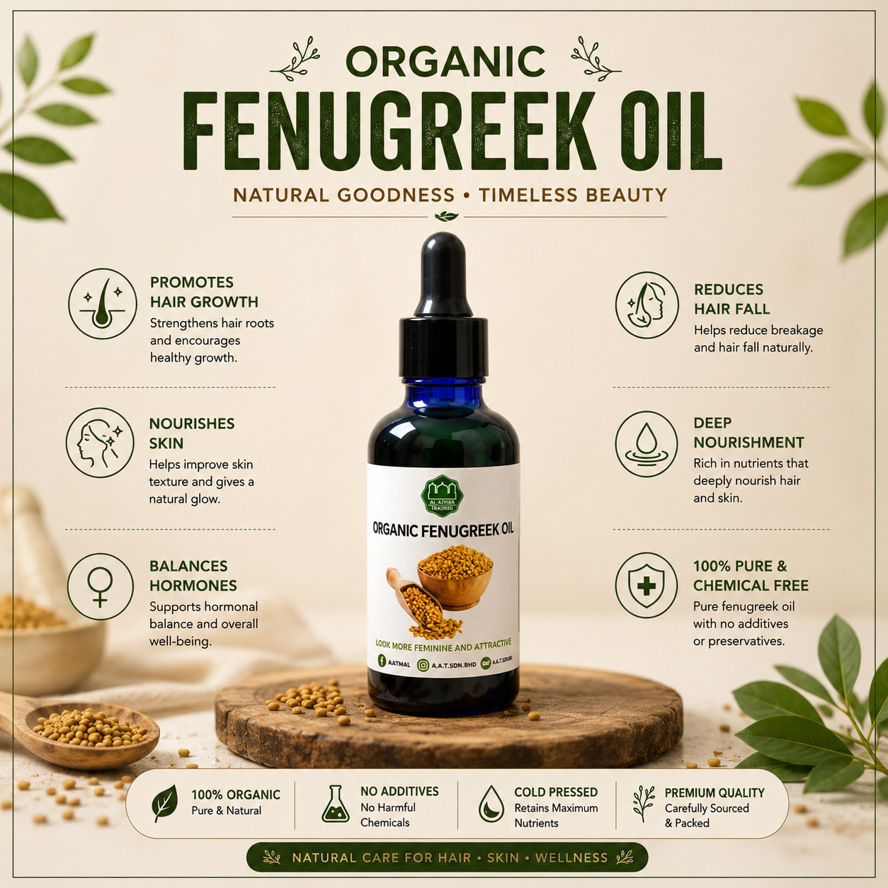 Fenugreek Oil Organic | Minyak Halba Organik - 50 ML