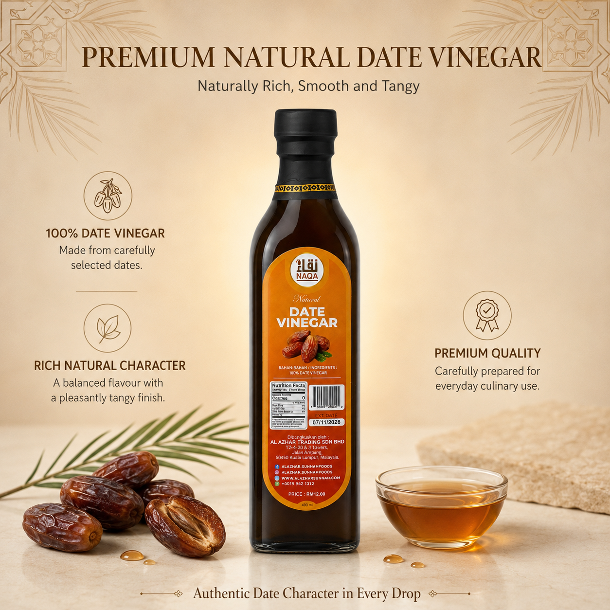 Cuka Kurma Asli 400ml