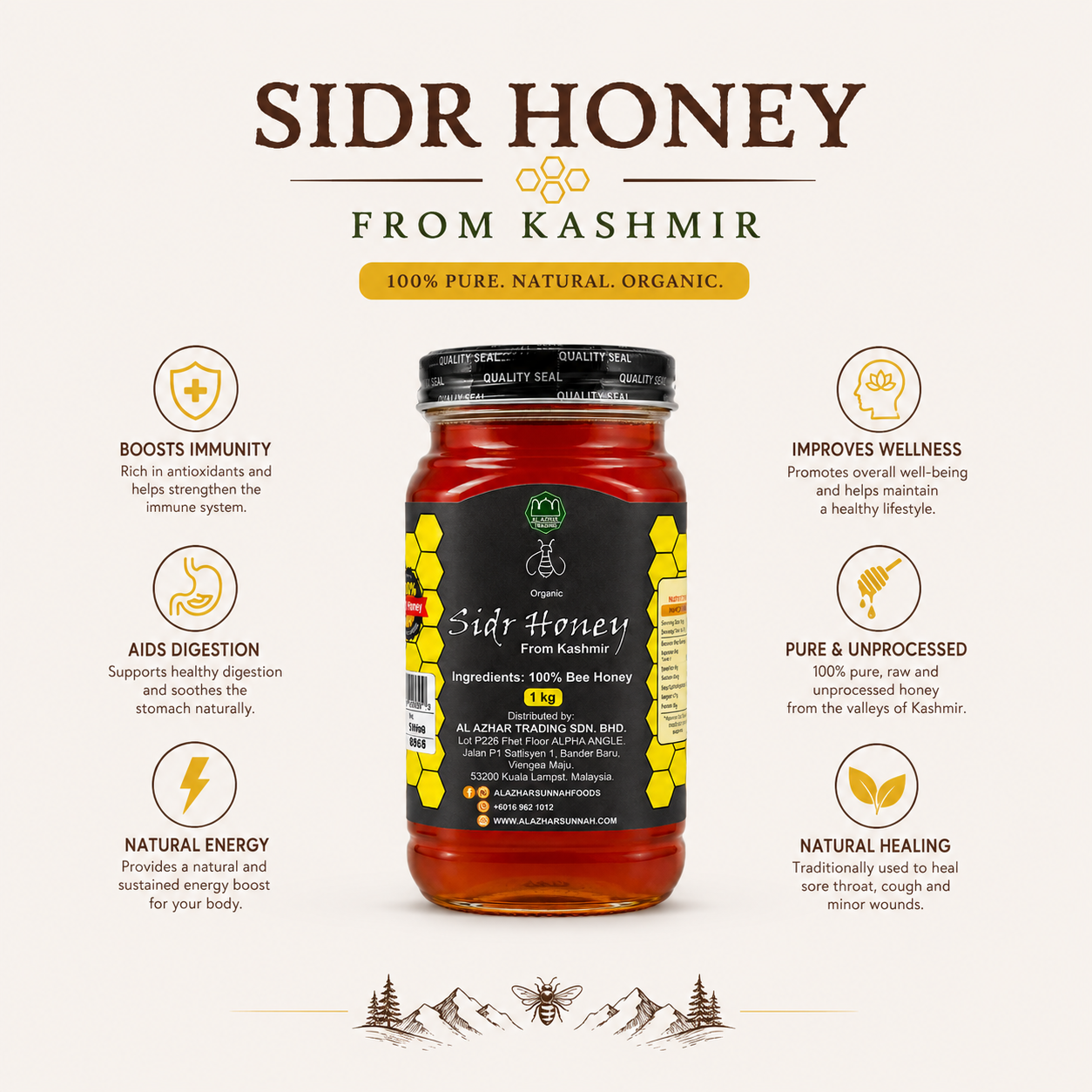 Sidr Honey from Kashmir by Al Azhar Trading