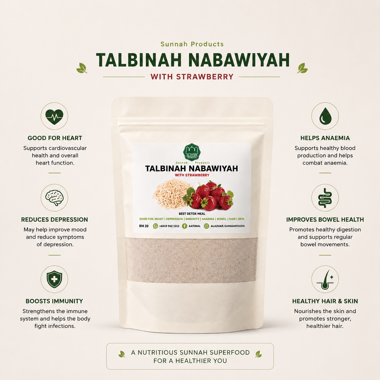 Talbinah Nabawiah with Strawberry 300gr